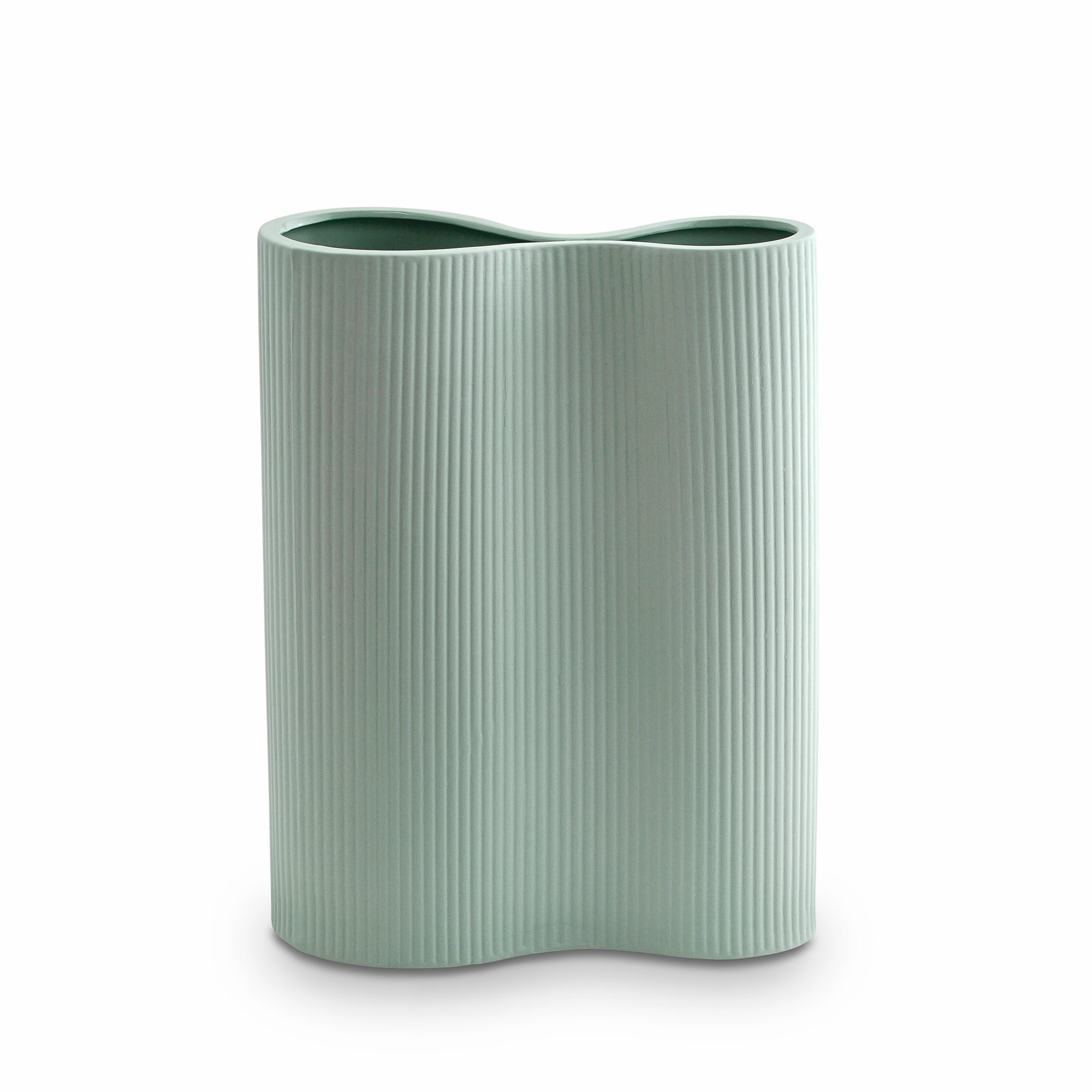 Ribbed Infinity Vase Blue (M) - Marmoset Found